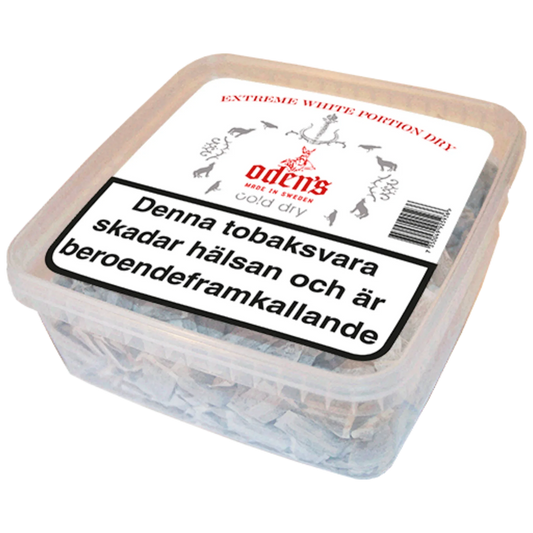 Oden's Cold Extreme White Dry Portion 500g Box - Odenssnus