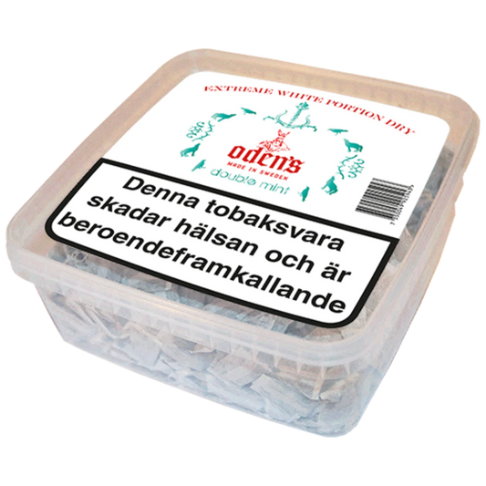 Oden's Double Mint Extreme White Dry Portion 500g Box - Odenssnus