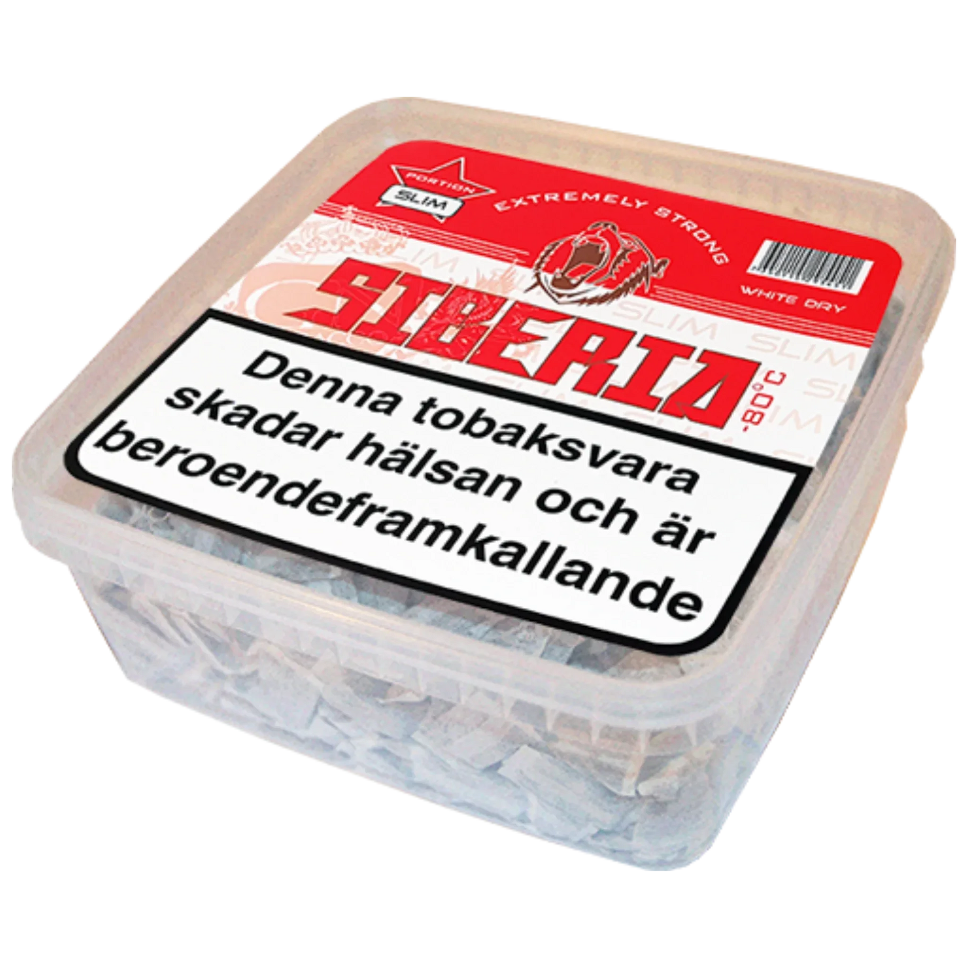 Siberia Slim Series 80 Degrees White Dry Portion 500g Box - Odenssnus