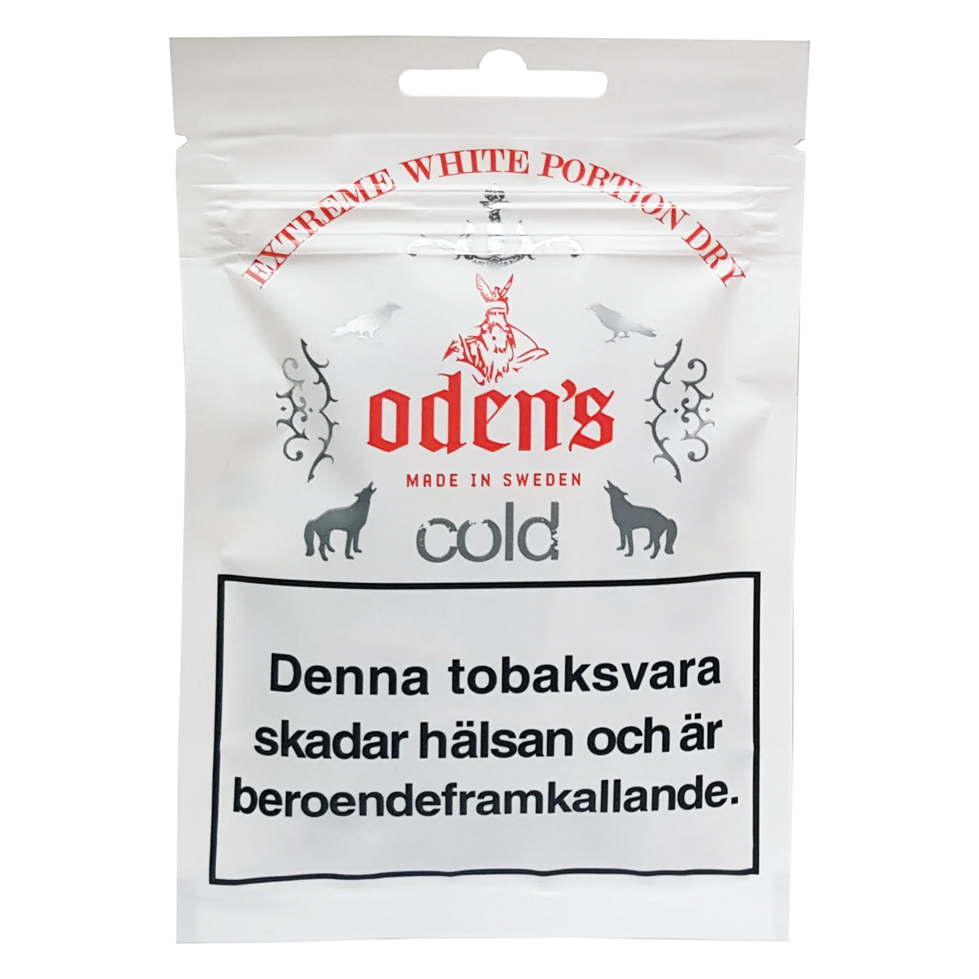 Oden's Cold Extreme White Dry Portion Soft Pack - Odenssnus
