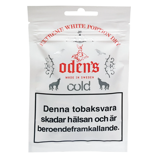 Oden's Cold Extreme White Dry Portion Soft Pack - Odenssnus