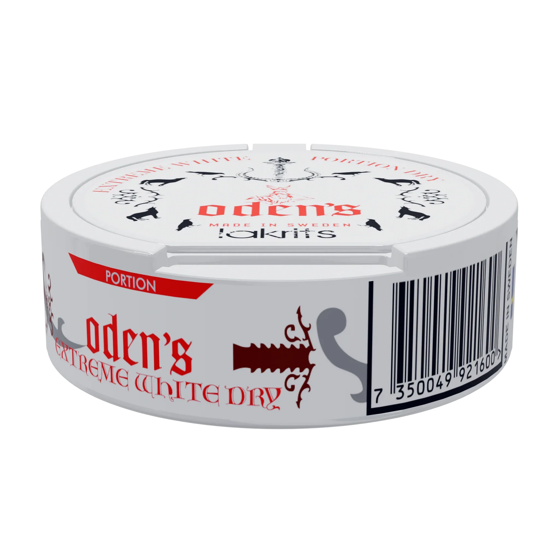 Oden's Lakrits Extreme White Dry Portion - Odenssnus