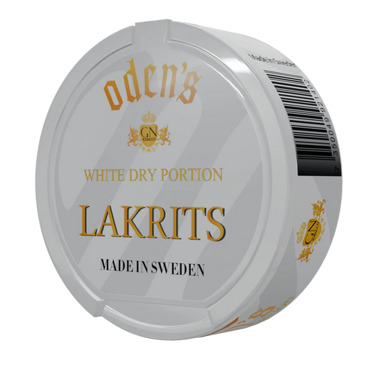 Oden's Lakrits White Dry Portion - Odenssnus