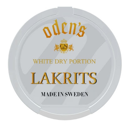 Oden's Lakrits White Dry Portion - Odenssnus