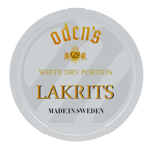 Oden's Lakrits White Dry Portion - Odenssnus