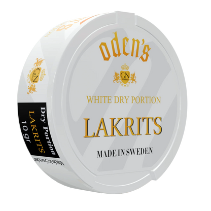 Oden's Lakrits White Dry Portion - Odenssnus