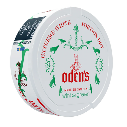 Oden's Pure Wintergreen Extreme White Dry Portion - Odenssnus