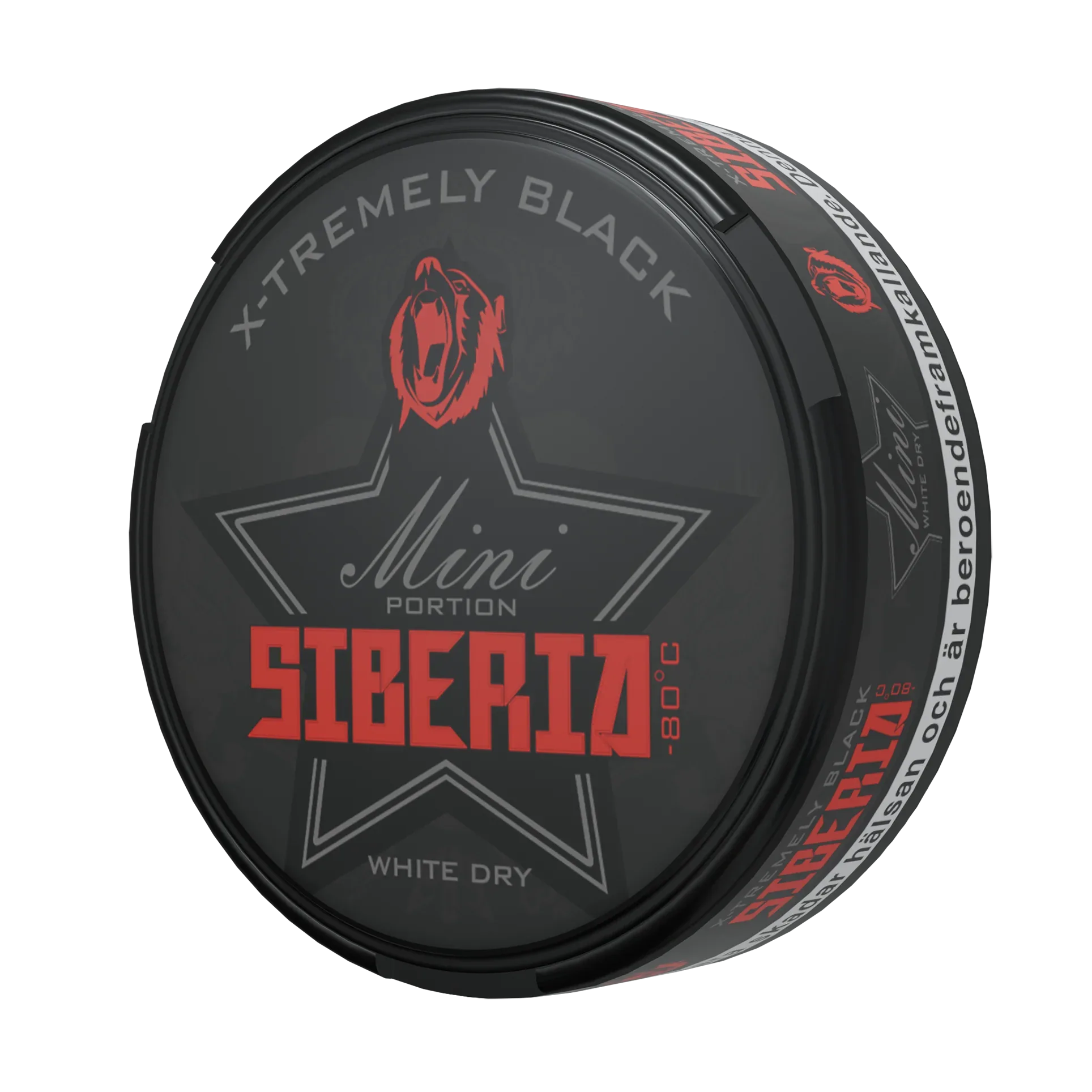 Siberia 80 Degrees BLACK White Dry MINI Portion - Odenssnus
