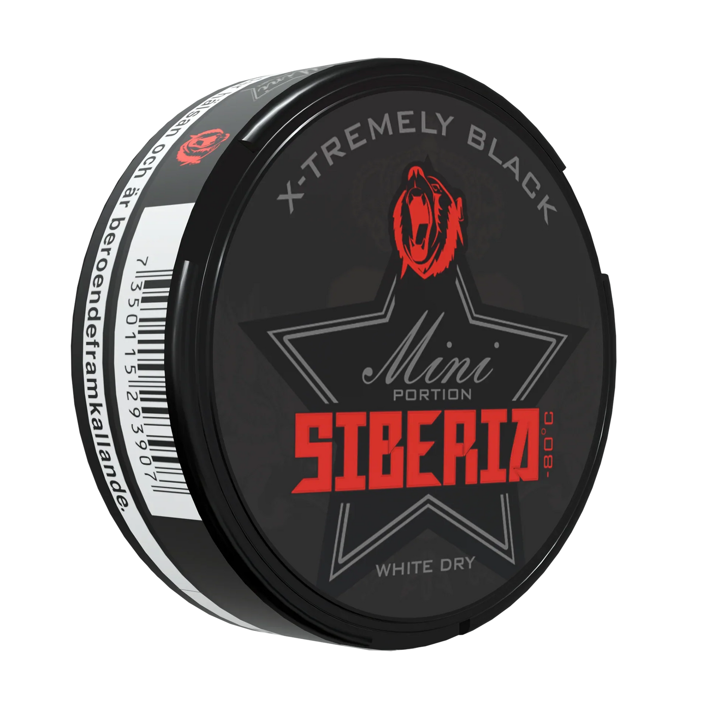 Siberia 80 Degrees BLACK White Dry MINI Portion - Odenssnus