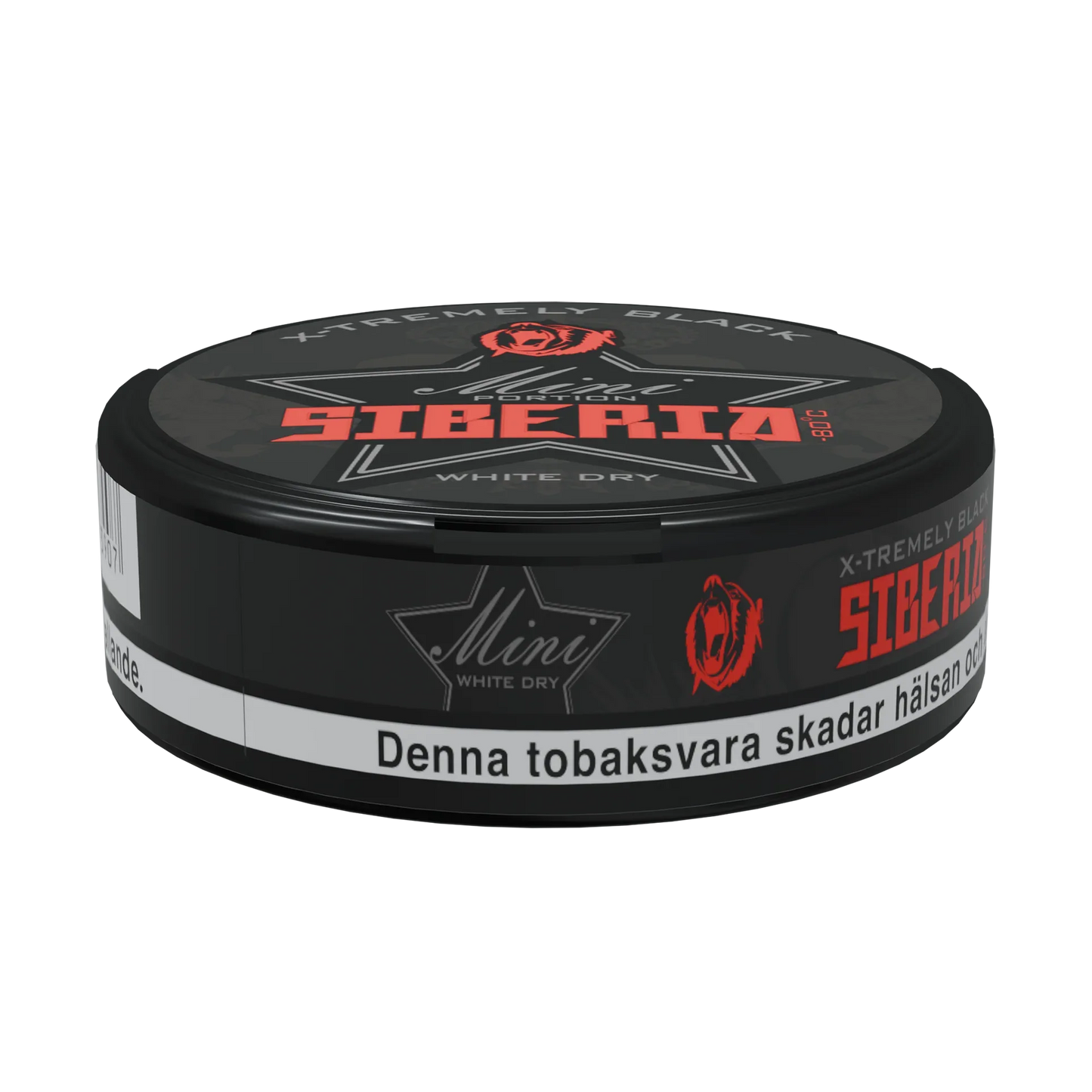 Siberia 80 Degrees BLACK White Dry MINI Portion - Odenssnus