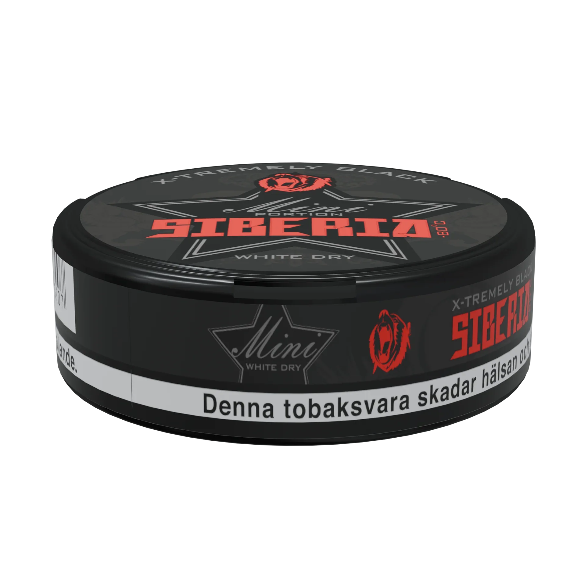 Siberia 80 Degrees BLACK White Dry MINI Portion - Odenssnus