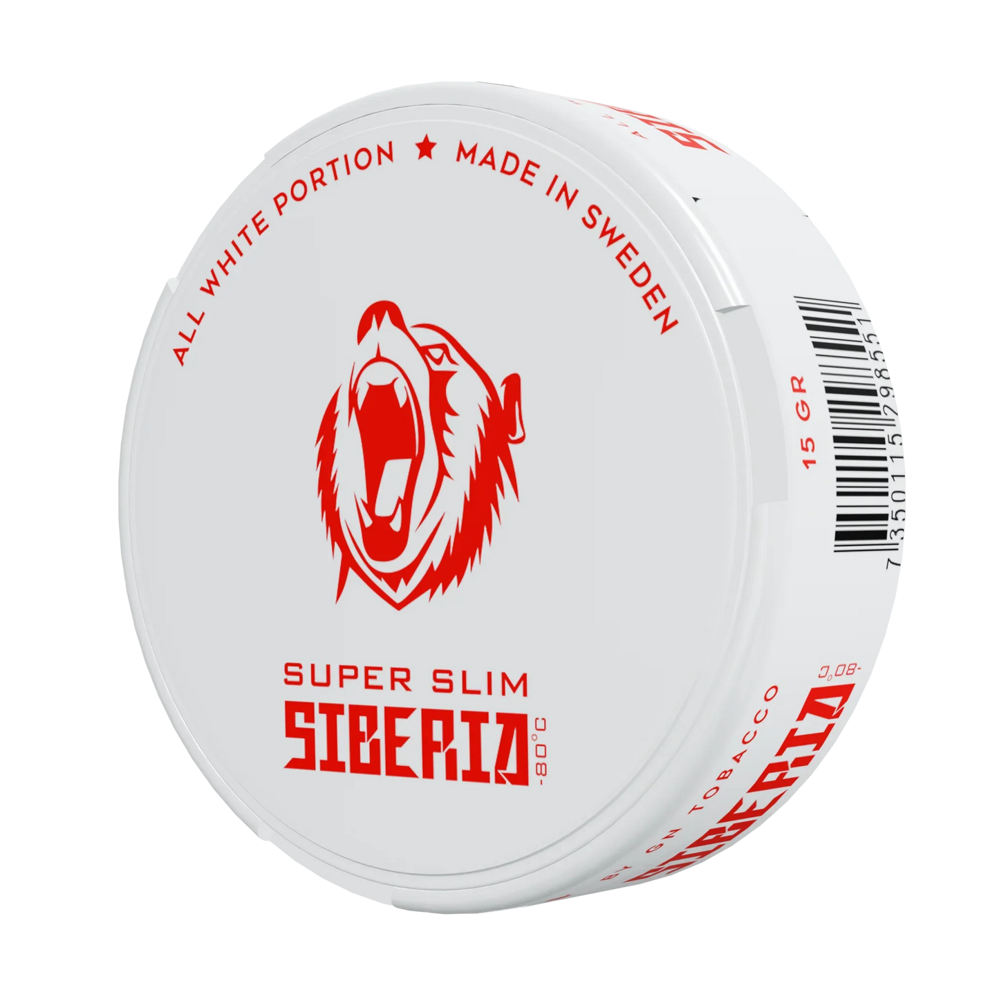 Siberia 80 Degrees Super Slim All White Portion - Odenssnus