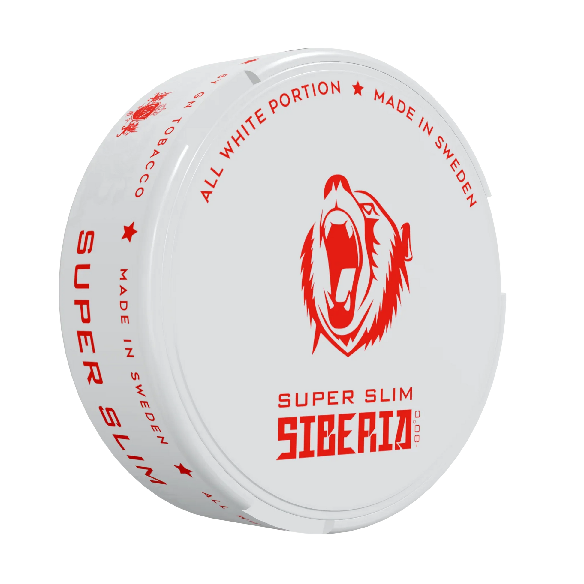 Siberia 80 Degrees Super Slim All White Portion - Odenssnus