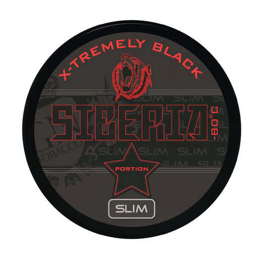 Siberia Slim Serie 80 Degrees Black Portion - Odenssnus