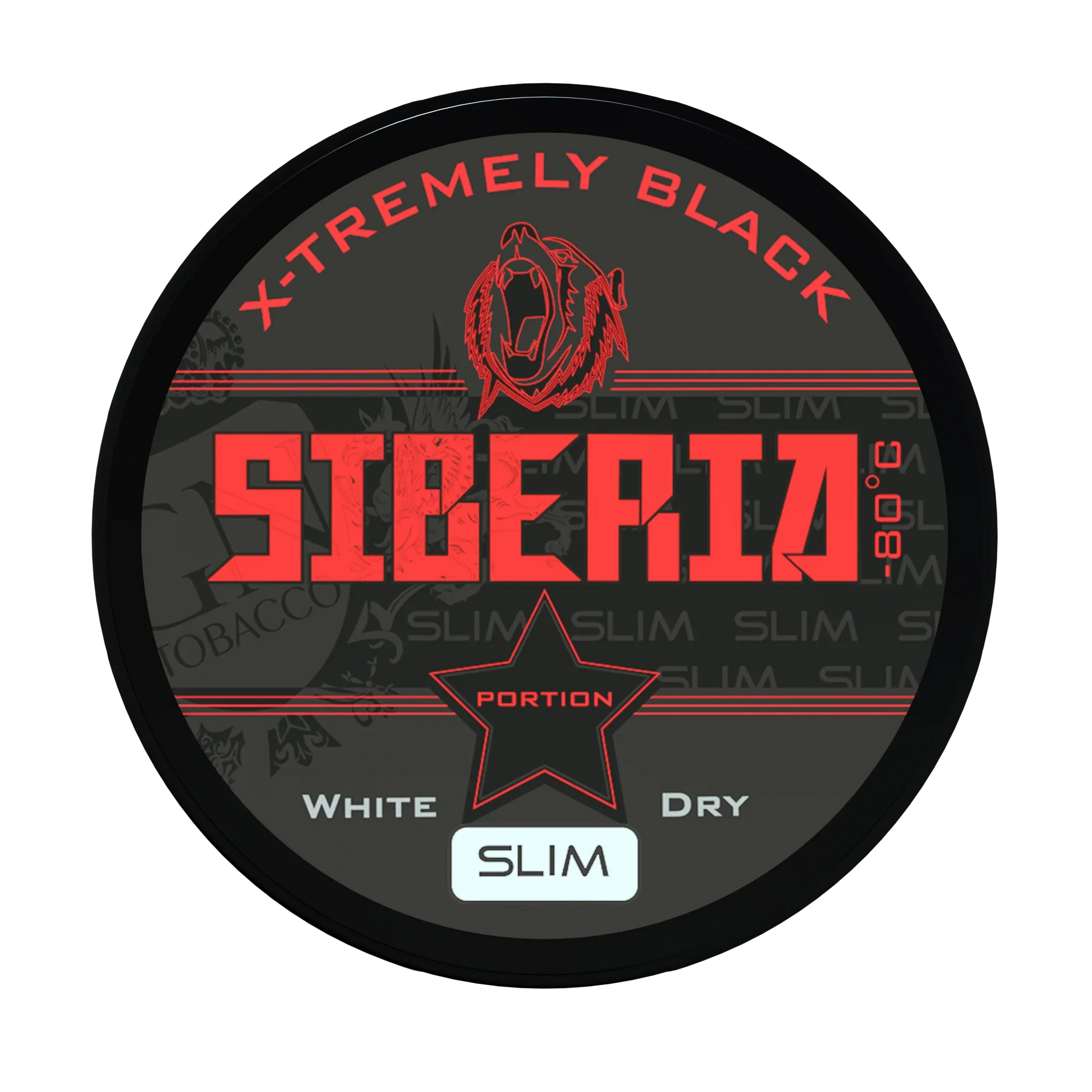 Siberia Slim Serie 80 Degrees Black White Dry Portion - Odenssnus
