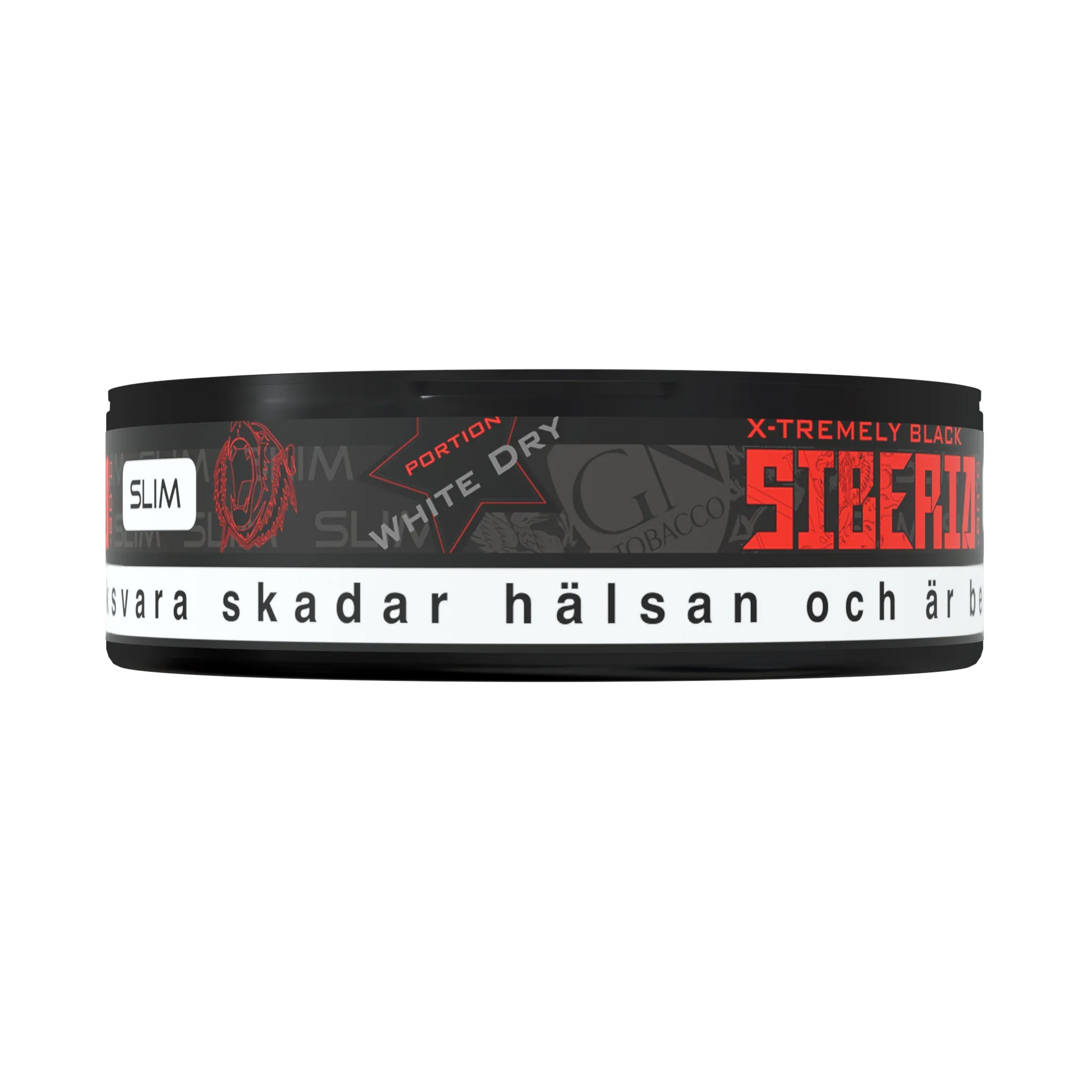 Siberia Slim Serie 80 Degrees Black White Dry Portion - Odenssnus