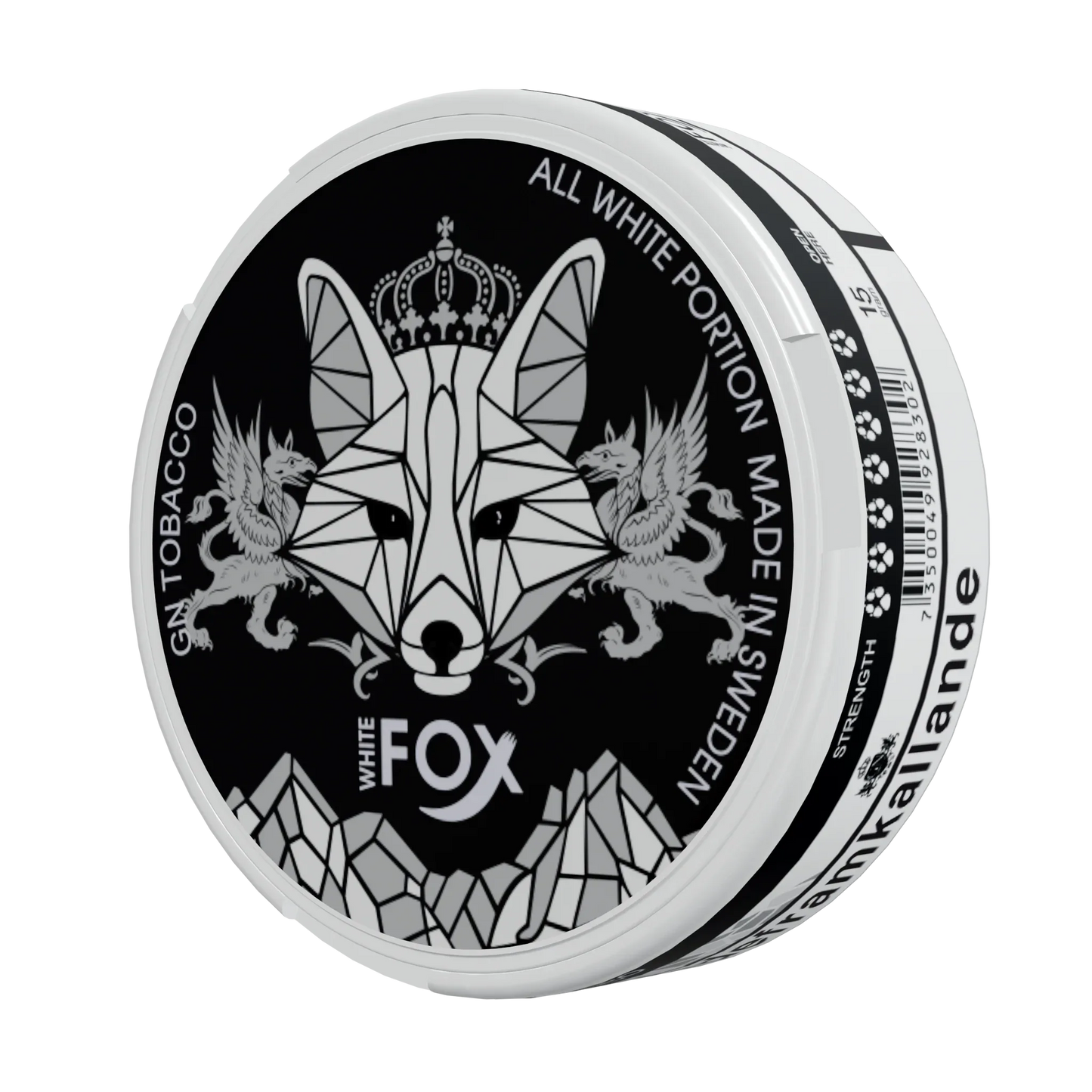 White Fox Black Slim All White Portion - Odenssnus