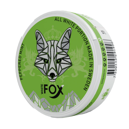 White Fox Peppered Mint Slim All White Portion - Odenssnus