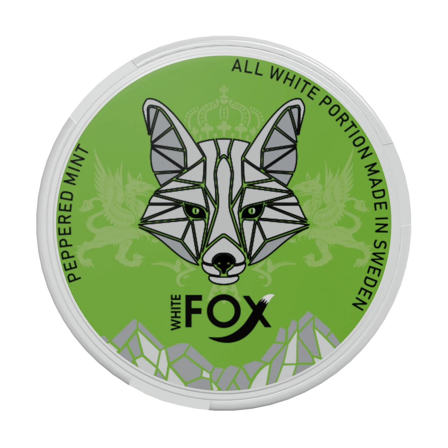 White Fox Peppered Mint Slim All White Portion - Odenssnus