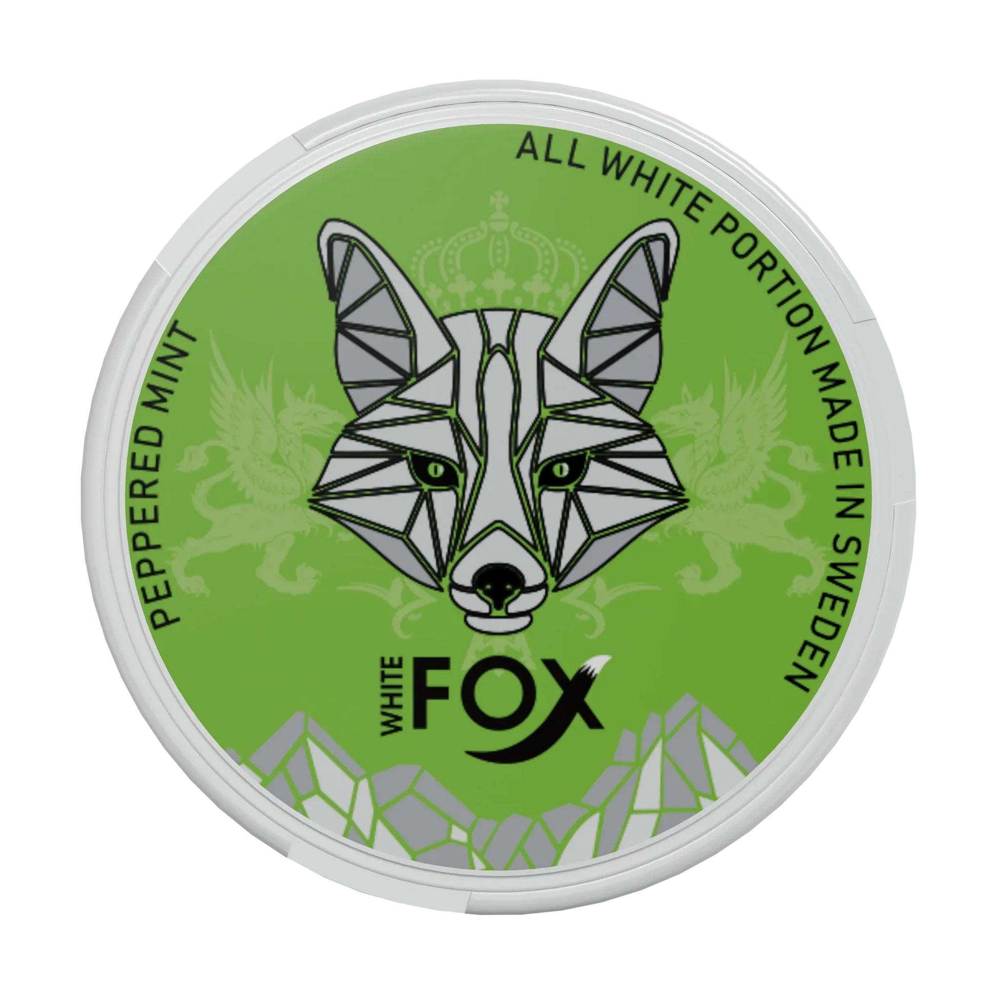White Fox Peppered Mint Slim All White Portion - Odenssnus