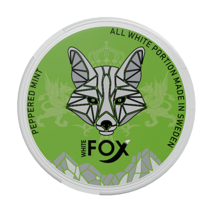 White Fox Peppered Mint Slim All White Portion - Odenssnus