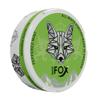 White Fox Peppered Mint Slim All White Portion - Odenssnus